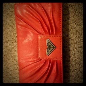 Roxy Wallet. Bright Pink/Coral Color